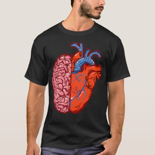 Heart vs Brain Inspired EQ vs IQ Related Heart and T_Shirt