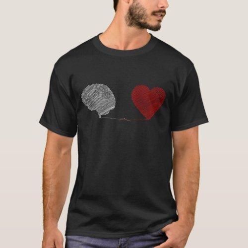 Heart vs Brain Mind Soul _ Love Psychology _ T_Shirt