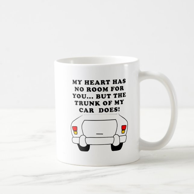Heart Vs Trunk Funny Mug (Right)