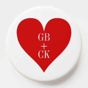 Heart w Couple's Initials Phone Grips PopSocket