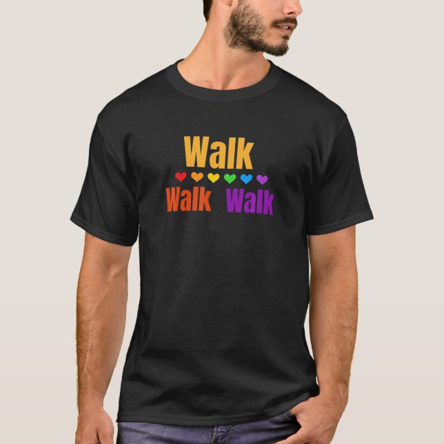 Heart Walk Indoor Walking Outdoor Walk At Home Pou T-Shirt (Front)
