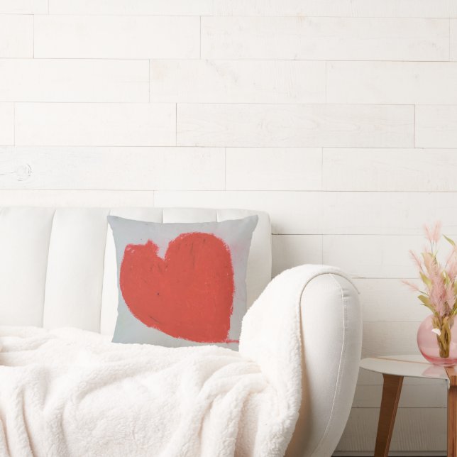 Heart wall clock throw pillow (Couch)