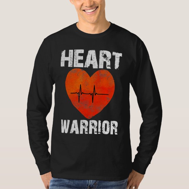 Heart Warrior CHD Awareness Present Congenital Hea T-Shirt (Front)