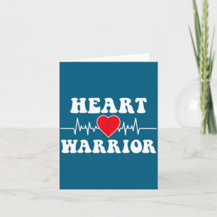 Heart Warrior Heart Disease Awareness Month Red He Card