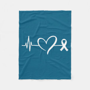 Heart Warrior Heartbeat American Heart Disease Awa Fleece Blanket