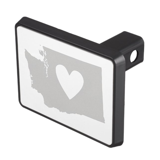 Heart Washington state silhouette Hitch Cover (Top Right)