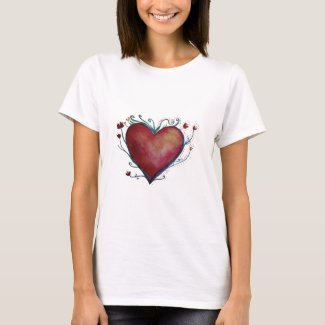 Heart Watercolor Art Women's  T-Shirt
