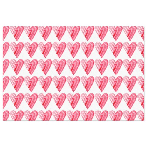 Heart Watercolor Pattern  Tissue Paper