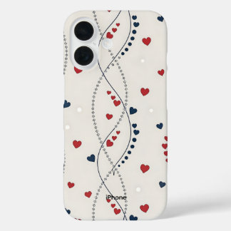 Heart Wave iPhone 16 Case