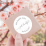 Heart We Hope You Get Lucky Wedding Lottery Favor Classic Round Sticker