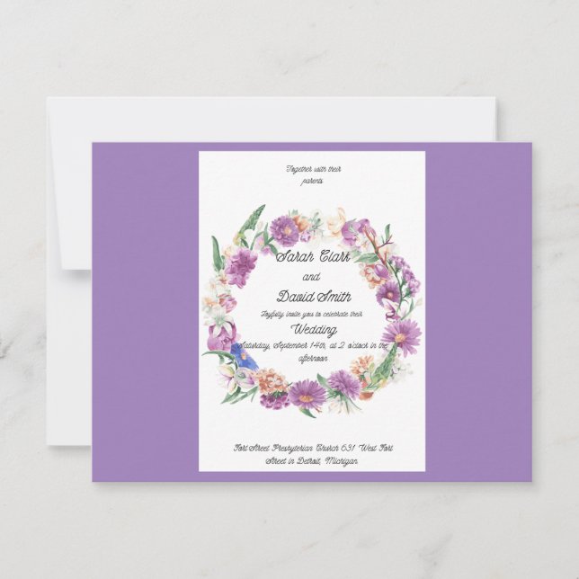 Heart wedding invitation (Front)