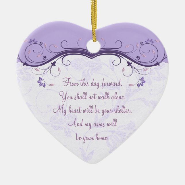 Heart Wedding Love Favor Ornament (Front)