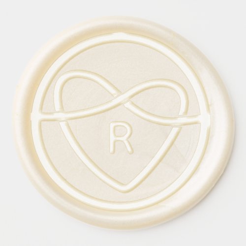 Heart Wedding Monogram Wax Seal Sticker