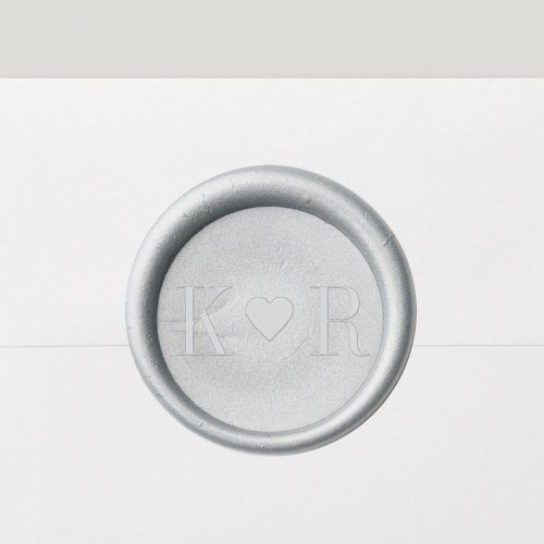 Heart Wedding Monogram Wax Seal Sticker