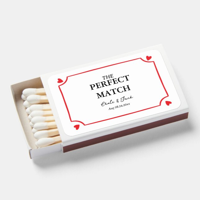 Heart Wedding,Personalized Wedding Guest Gift  Matchboxes (Front Open)