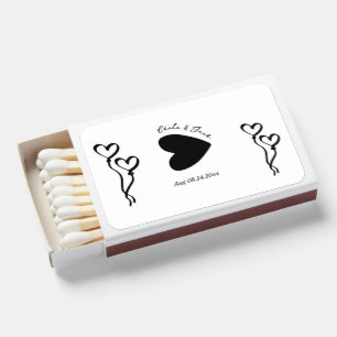 Heart Wedding,Personalized Wedding Guest Gift  Matchboxes