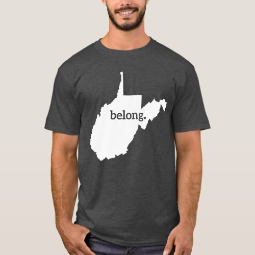 Heart West Virginia Belong State Map T_Shirt
