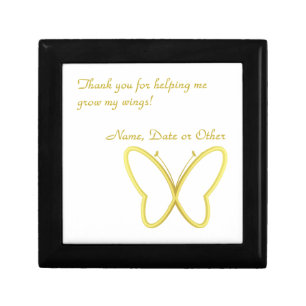 Heart Winged Butterfly Wooden Jewelry Keepsake Box