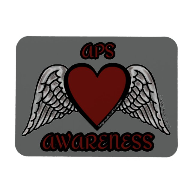 Heart/Wings...APS Magnet (Horizontal)