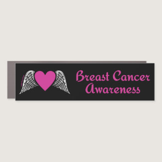 Heart/Wings...Breast Cancer Car Magnet