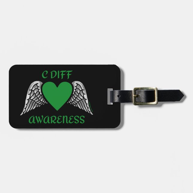 Heart/Wings...C Diff Luggage Tag (Front Horizontal)