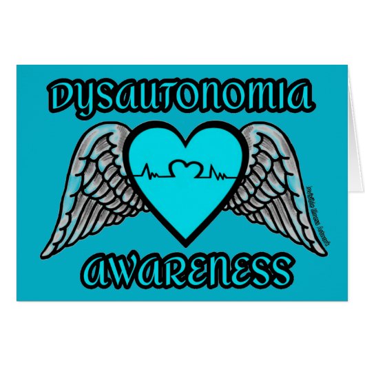 Heart/Wings...Dysautonomia Cards (Front Horizontal)