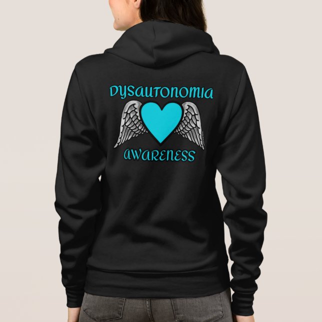Heart/Wings...Dysautonomia Hoodie (Back)