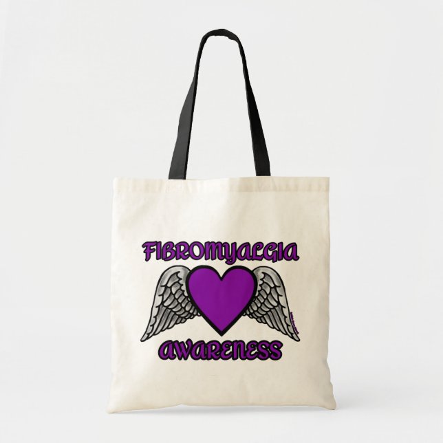 Heart/Wings...Fibro Tote Bag (Front)