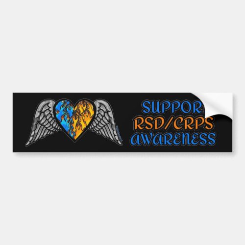 HeartWingsFireRSDCRPS Bumper Sticker