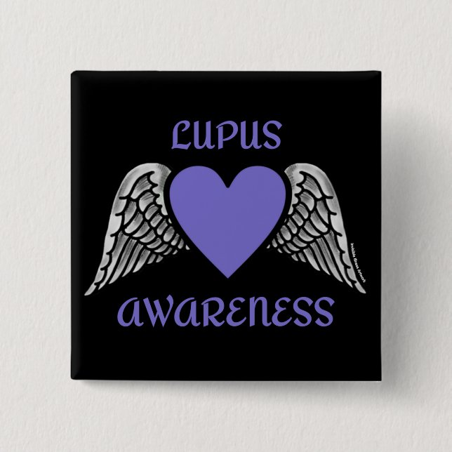 Heart/Wings...Lupus  Button (Front)