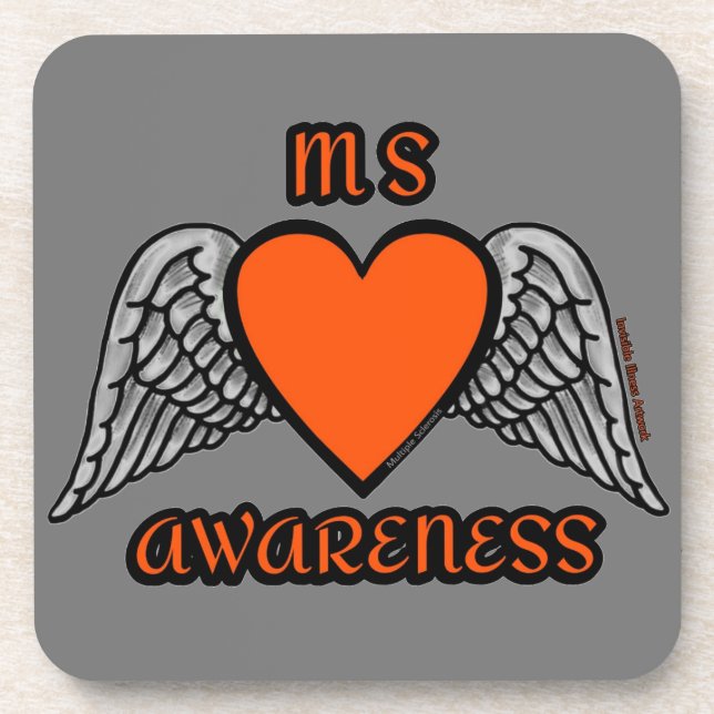 Heart/Wings...MS Drink Coaster (Front)