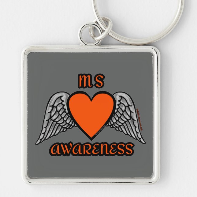 Heart/Wings...MS Keychain (Front)