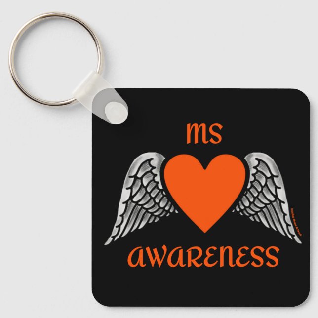 Heart/Wings...MS Keychain (Front)