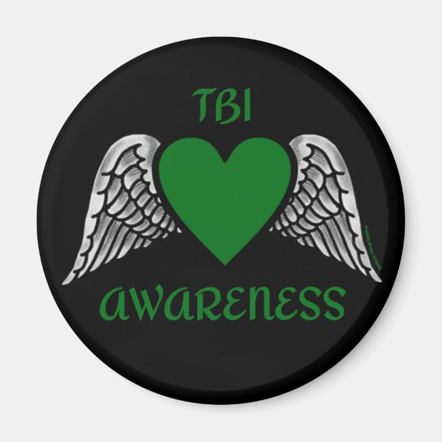 Heart/Wings...TBI Magnet (Front)
