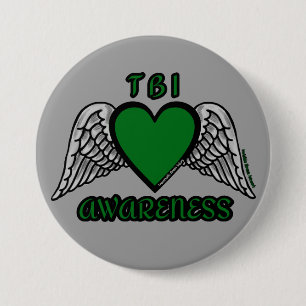 Heart/Wings...TBI Pinback Button
