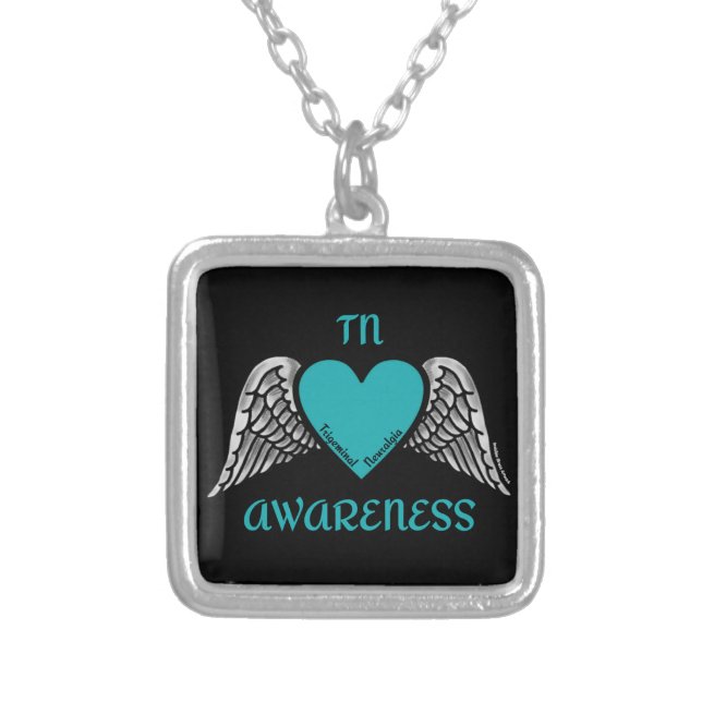 Heart/Wings...TN Silver Plated Necklace (Front)