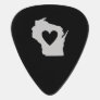 Heart Wisconsin State Silhouette Shape Guitar Pick