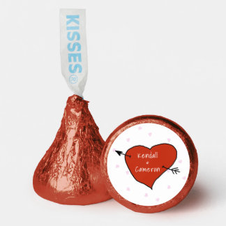 Heart With Arrow Red Hershey Kiss Candy Favors