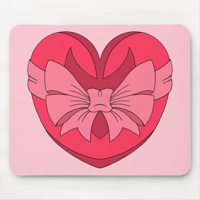 Heart with Arrowhead and Bow Mouse Pad (Front)