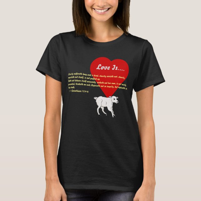 Heart with Bible Verse & Lamb T-Shirt (Front)