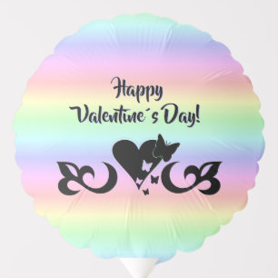 Heart with Butterfly and Lily Balloon