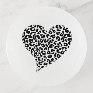 Heart with Cheetah Spots Trinket Tray