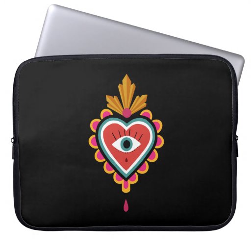 Heart with Eyes Laptop Bag