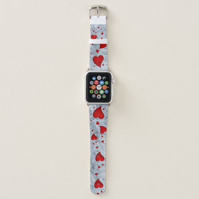 Heart with feathers Apple Watch Band (Front)