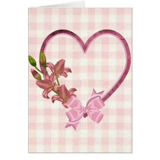 Heart with Floral Arrangement Cards