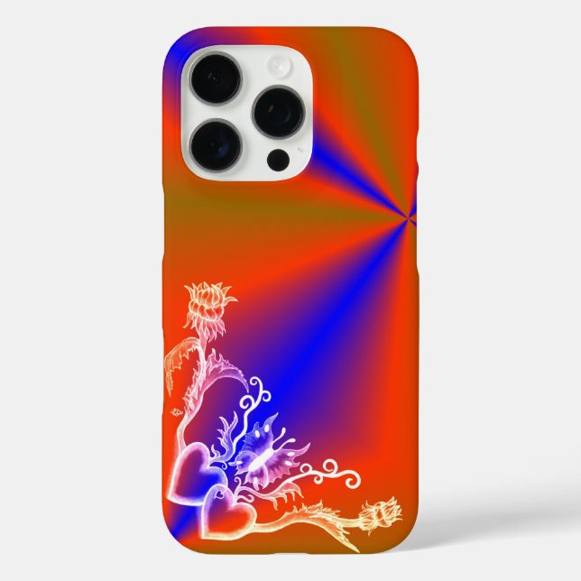 Heart with Flower and Butterfly Case-Mate iPhone Case (Back)
