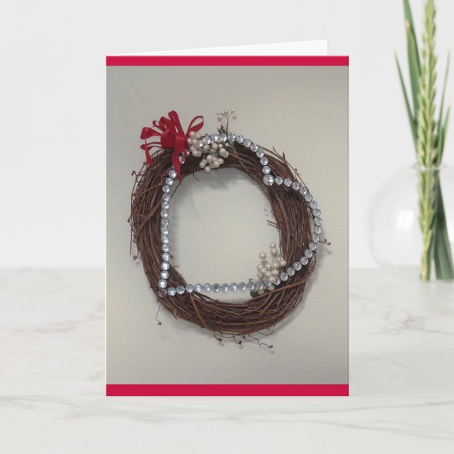 Heart with gems holiday card (Front)