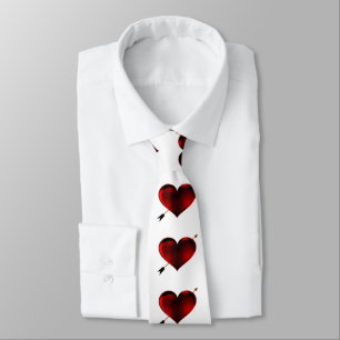 Heart with Gold Arrow Necktie