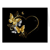 Heart with Golden Butterflies (Front Horizontal)