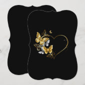 Heart with Golden Butterflies (Front/Back)
